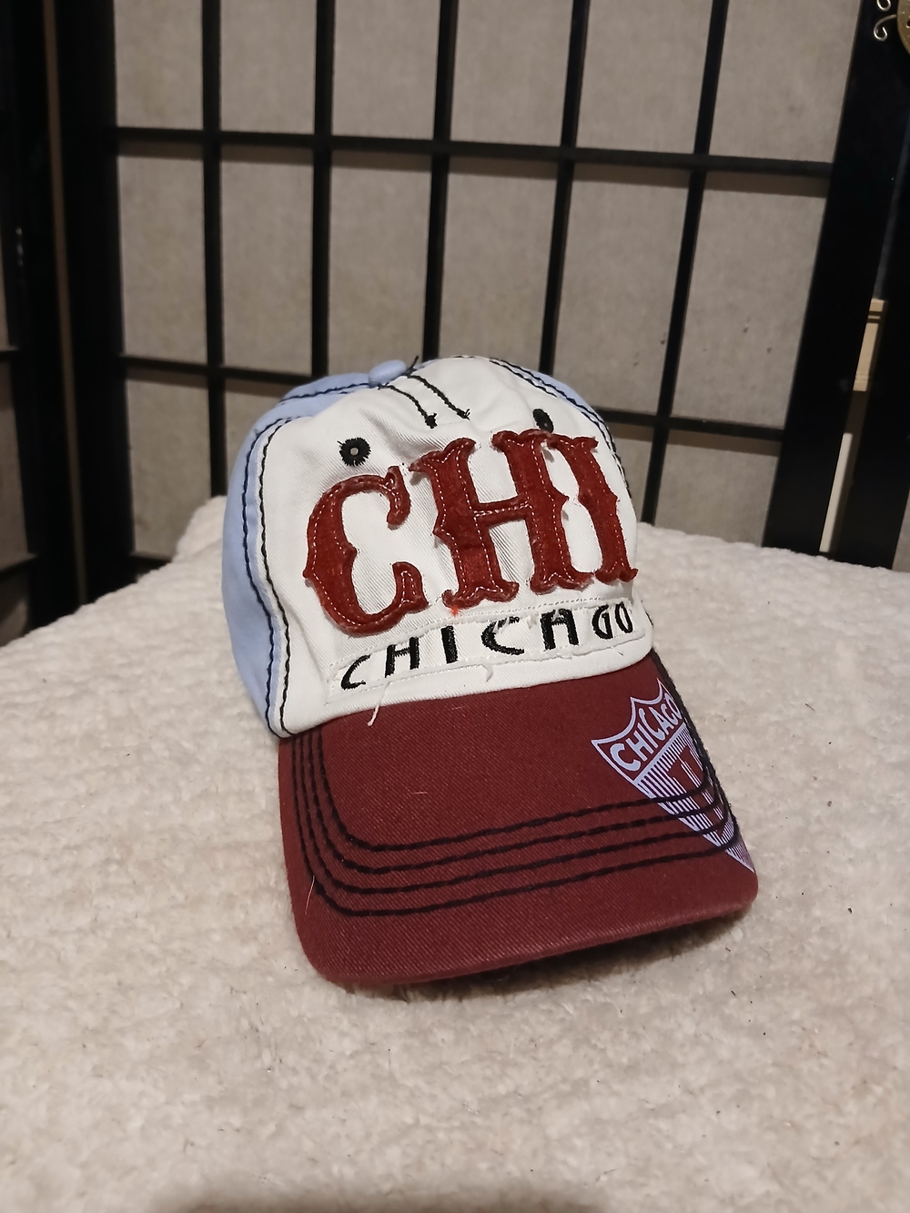 CHI Chicago Red & White Baseball Cap